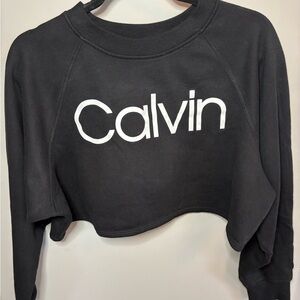 Calvin Klein Performance Black Crop Sweatshirt